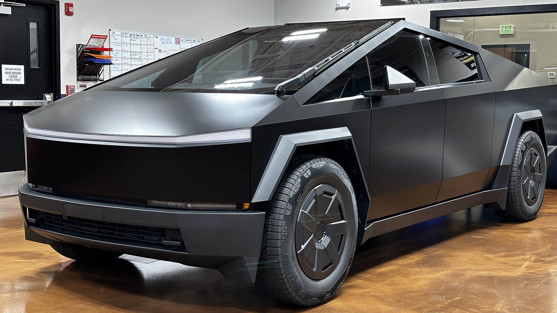 tesla cybertruck satin black color ppf wrap stealth | NASHVILLE CLEARBRA