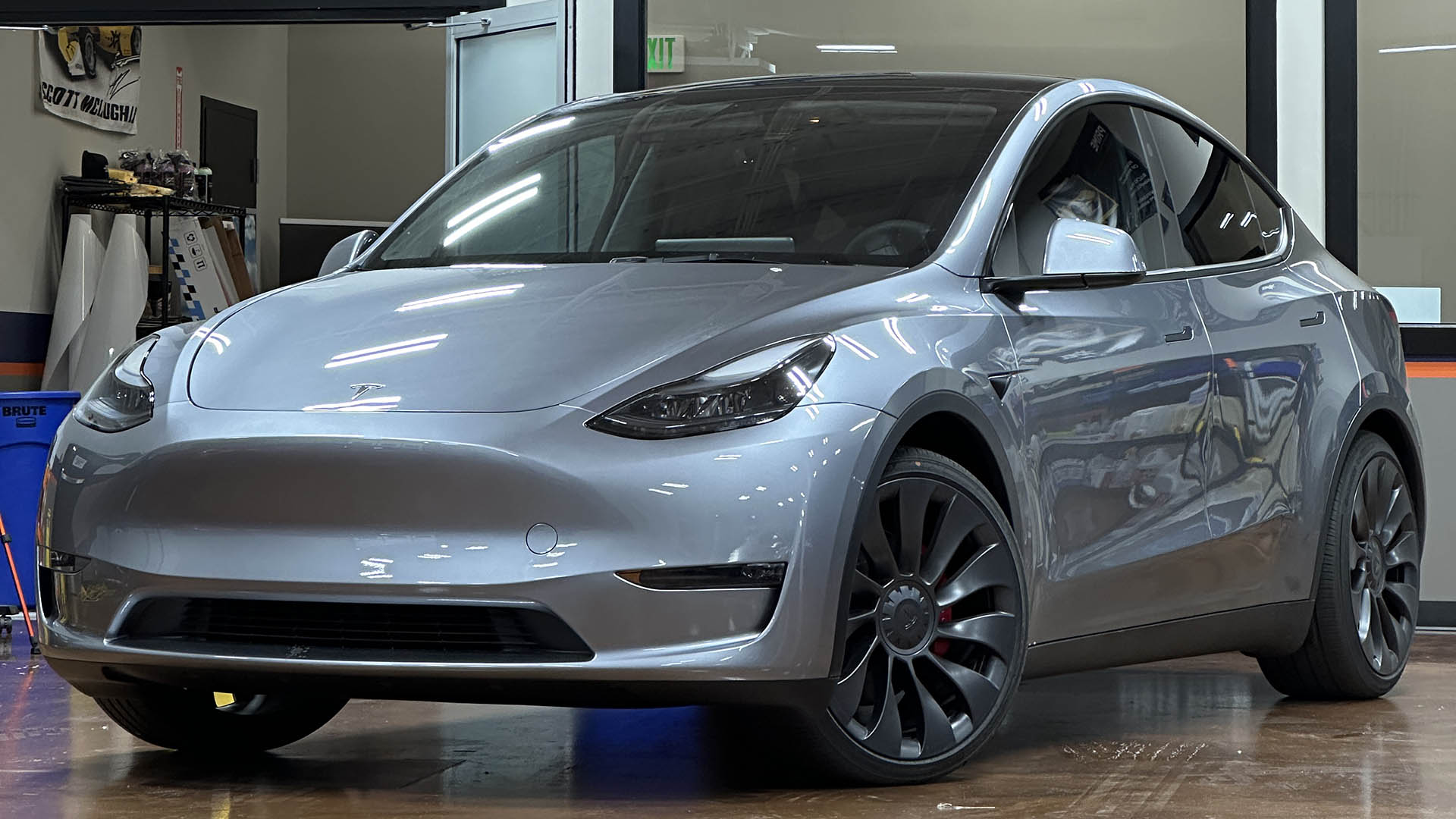 tesla model y performance silver stealth wrap ppf xpel | NASHVILLE CLEARBRA
